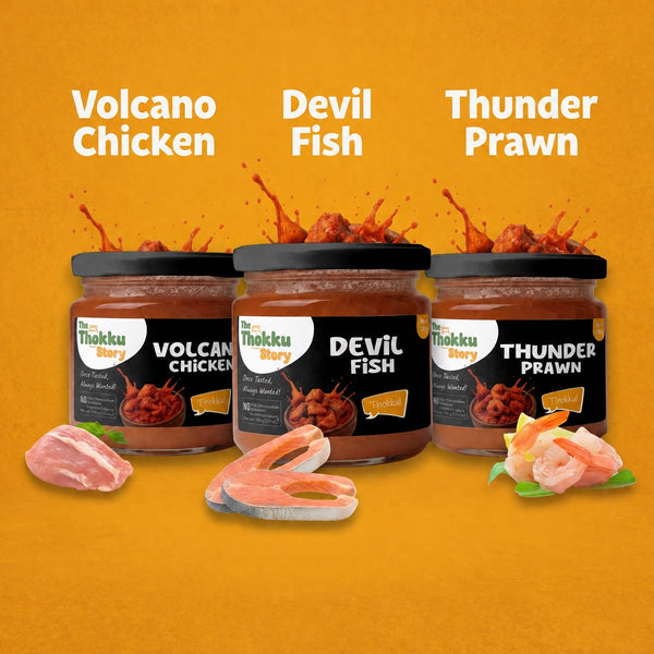 Pack of 3 100g Chicken, Fish and Prawn